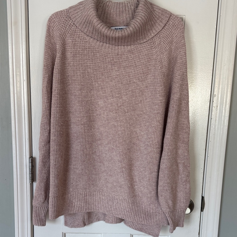Old Navy Dusty Pink Turtleneck Sweater